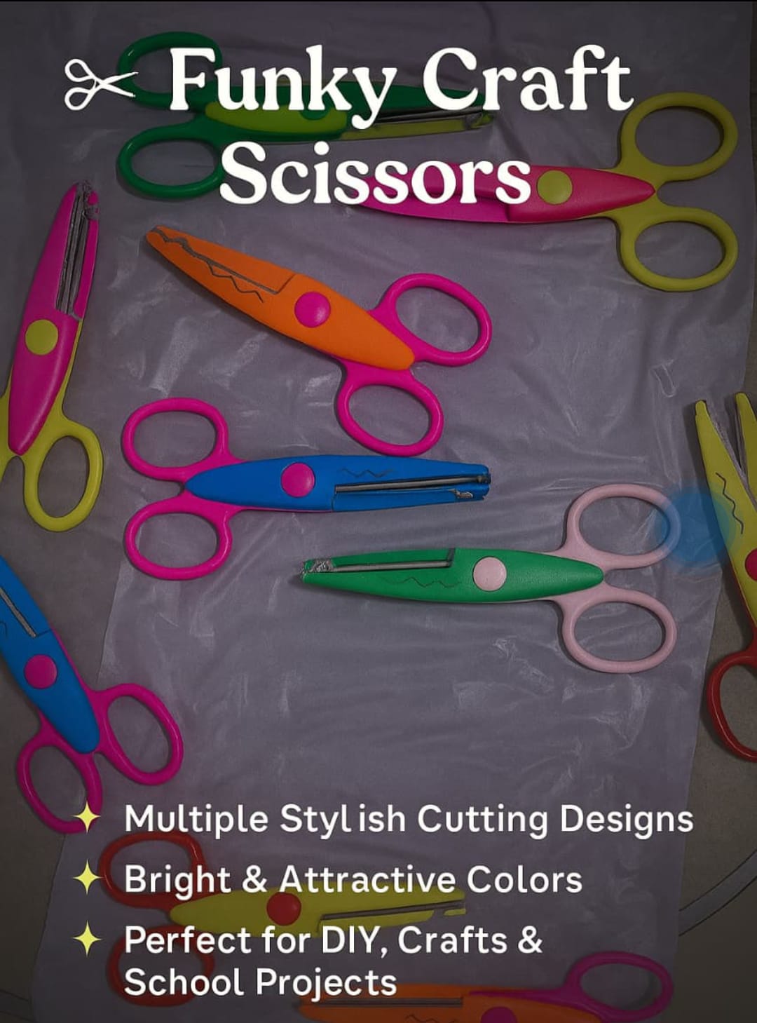 β Funky Craft Scissors β (12 Pcs)