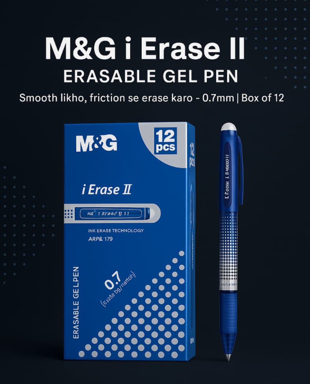 βM&G i Erase II β Erasable Gel Pen (12 pcs)