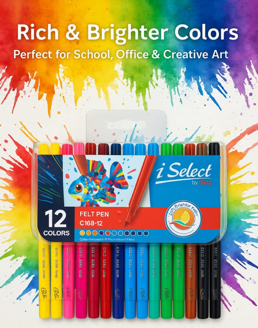 π¨ iSelect Felt Pen (12 Color Set)