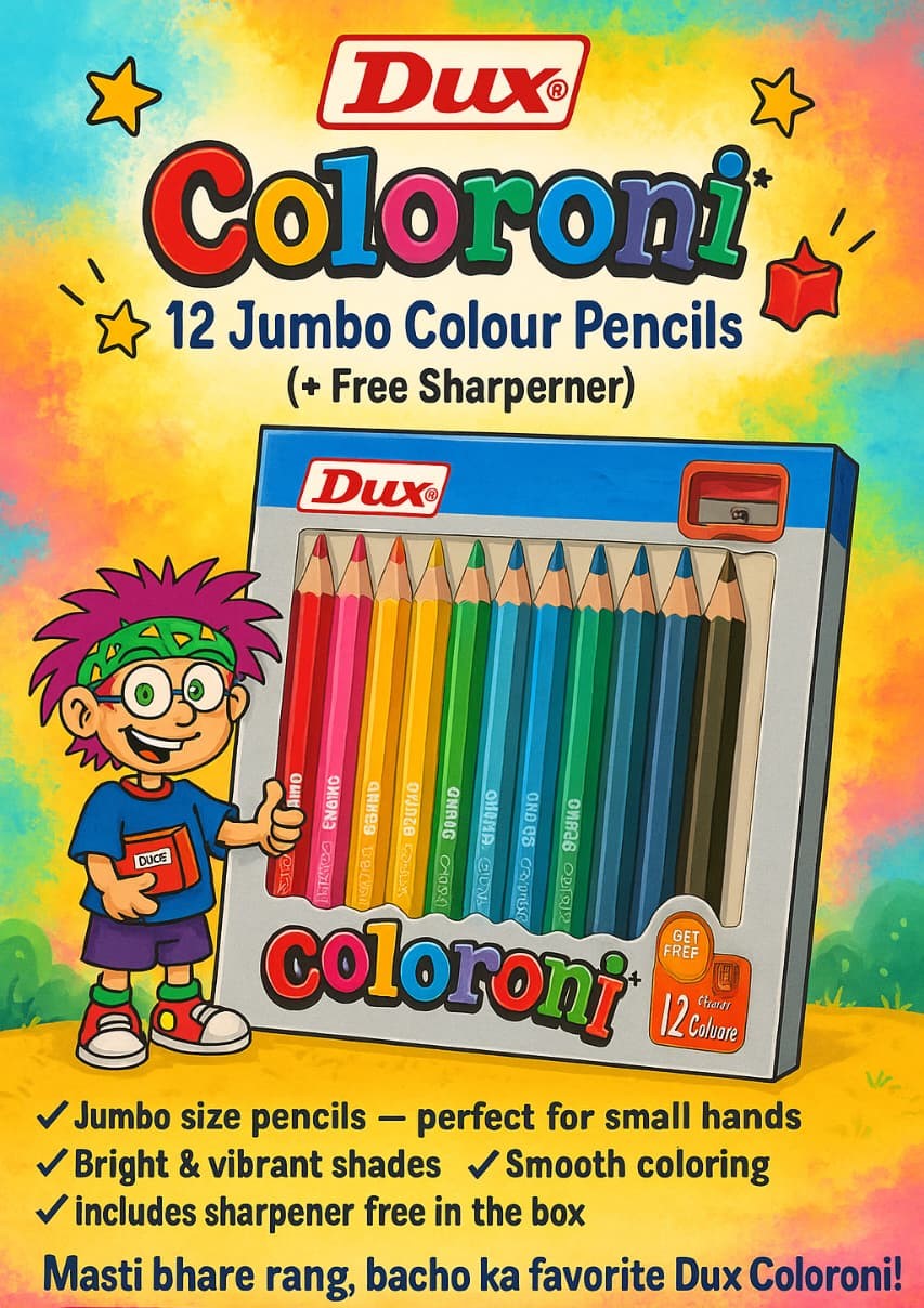 🖍 Dux Coloroni – 12 Jumbo Colour Pencils 🎨