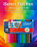 🎨 iSelect Felt Pen – 18 Colors