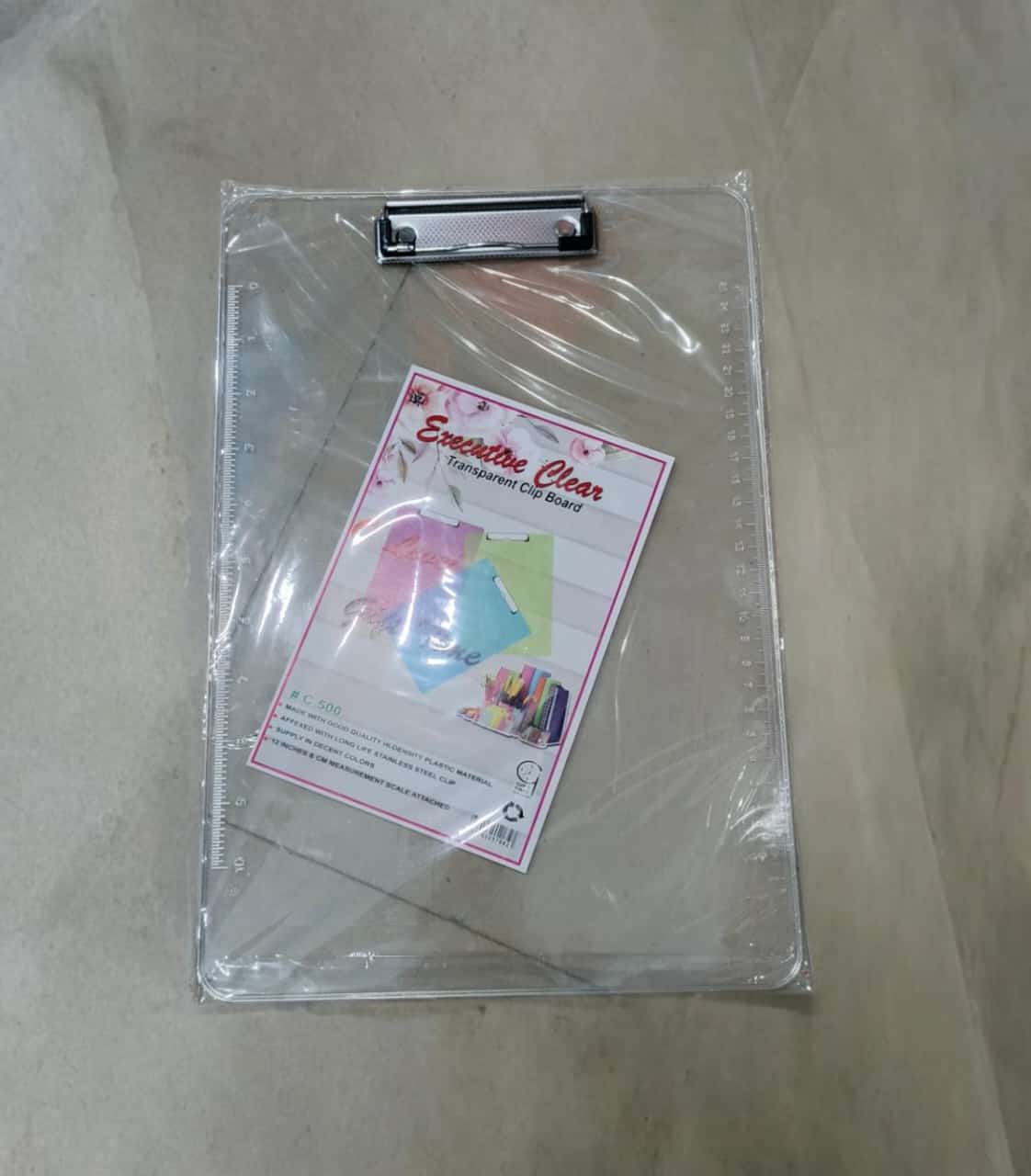 EXECUTIVE CLEAR TRANSPARENT  CLIP BOARD
