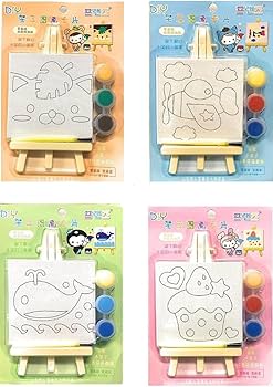 3inch x 3inch Different Printed outline Designs Canvas board